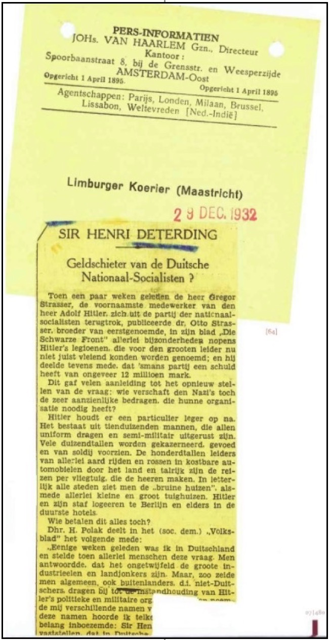 Limburger Koerier Deterding funding clipping